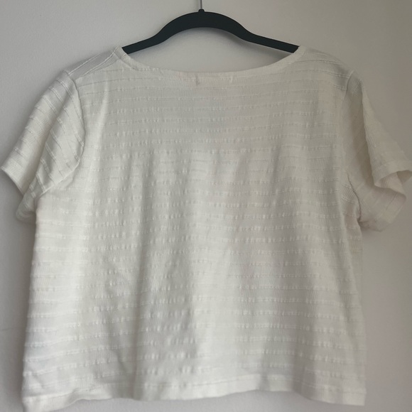 Madewell Cream knit crop top SM - Picture 3 of 7